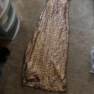 Rose Gold sparkle formal dress